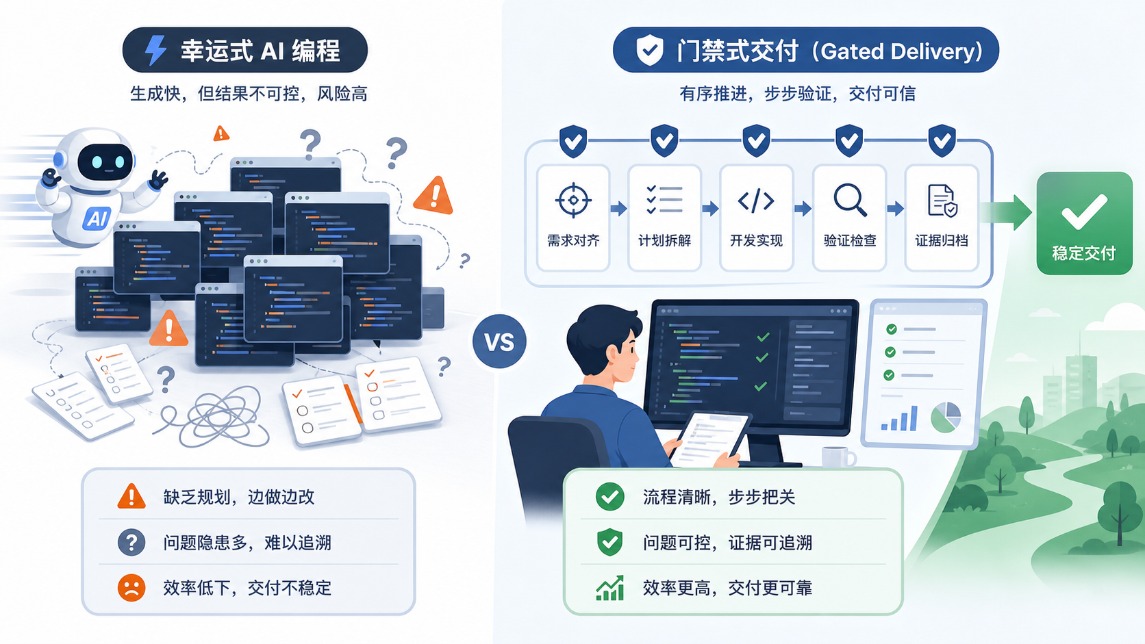 AI 越会写代码，越不能让它直接写到 commit