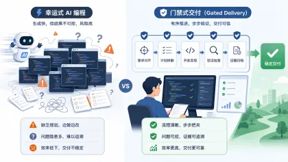 AI 越会写代码，越不能让它直接写到 commit